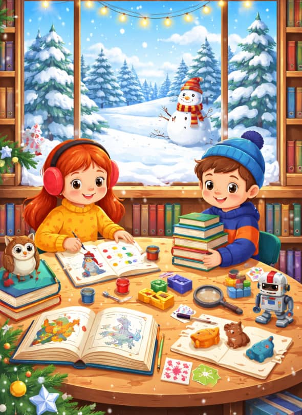 Biblioteka szykuje ferie dla najmłodszych(obraz wygenerowany przez AI)