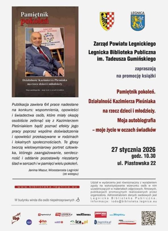 Kazimierz Pleśniak – działalność, wspomnienia, świadectwa. Promocja książki w LBP (mat. prasowe)