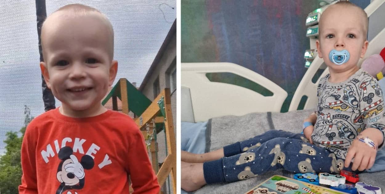 Oskarek walczy z białaczką (źródło: zrzutka.pl)