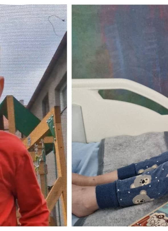 Oskarek walczy z białaczką (źródło: zrzutka.pl)