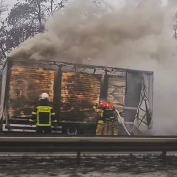 Pożar pojazdu na A4 (RP)