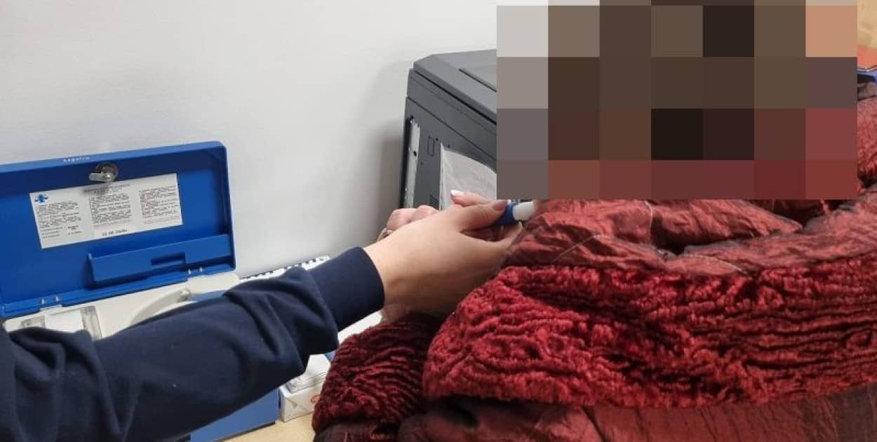 Pijana 71-latka za kierownicą (źródło: KMP Legnica)