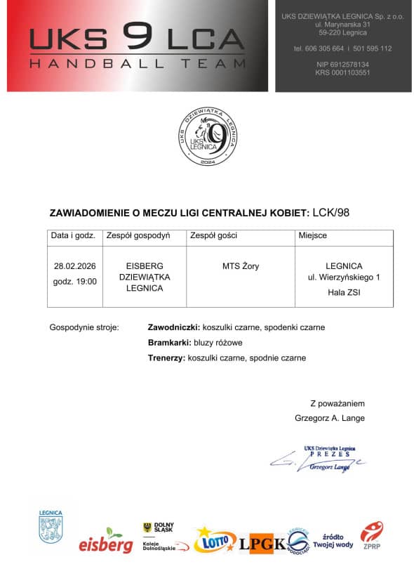 W sobotę mecz Ligi Centralnej Kobiet (mat. prasowe)