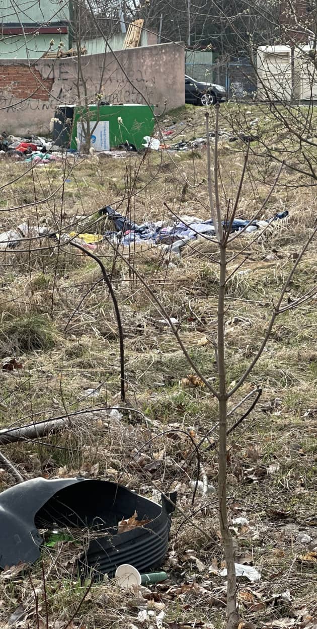 Czytelnik pokazuje śmieci przy Leszczyńskiej (alert24)