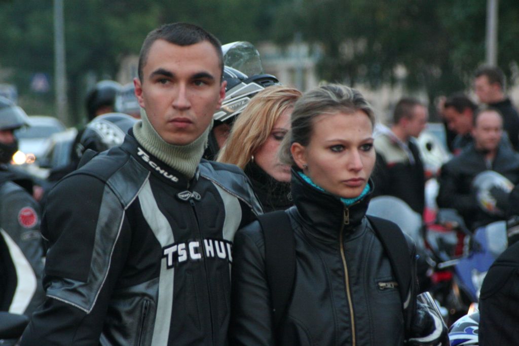 Motocykliści w hołdzie koledze