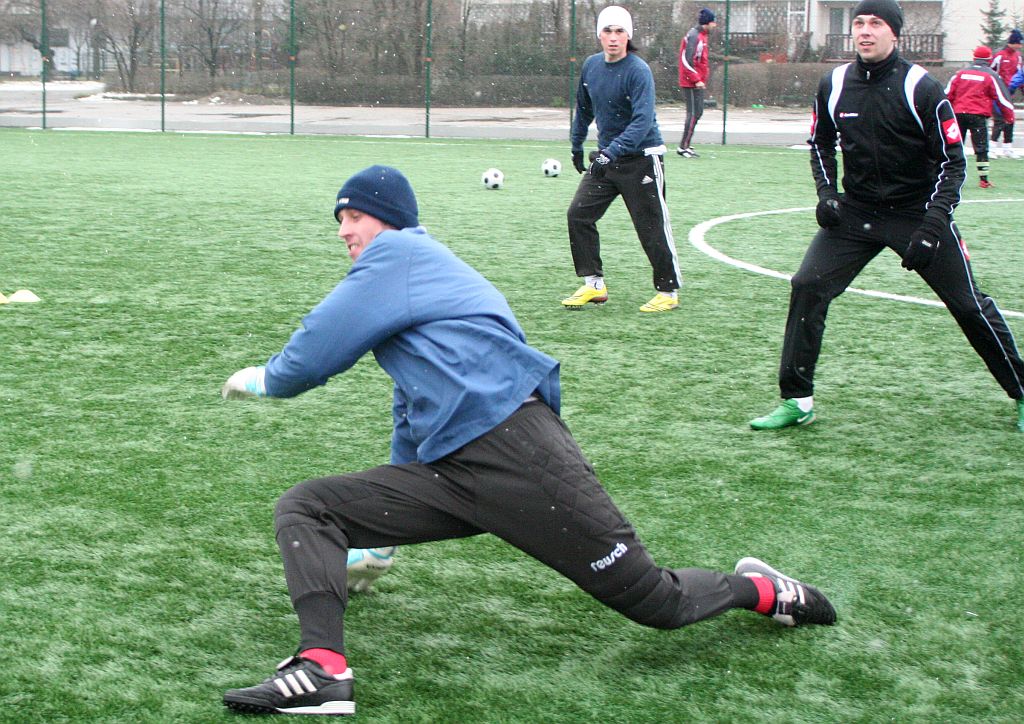 Piłkarze Miedzi trenują