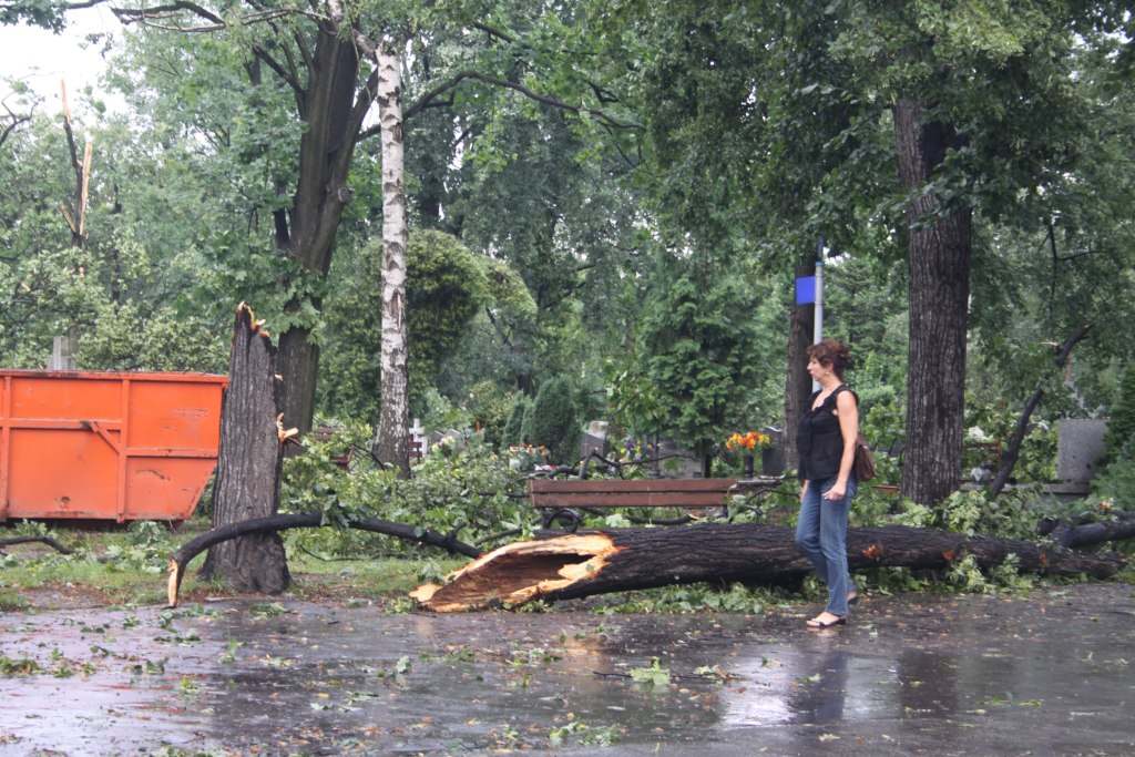 Zniszczenia na cmentarzach