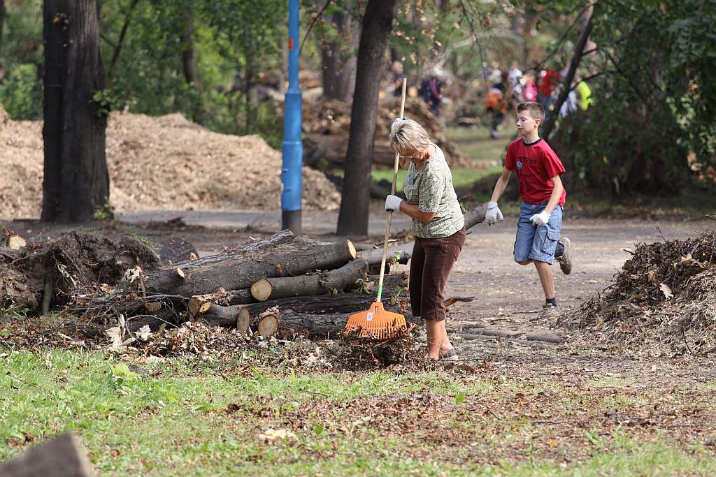 Kolejny czyn w parku