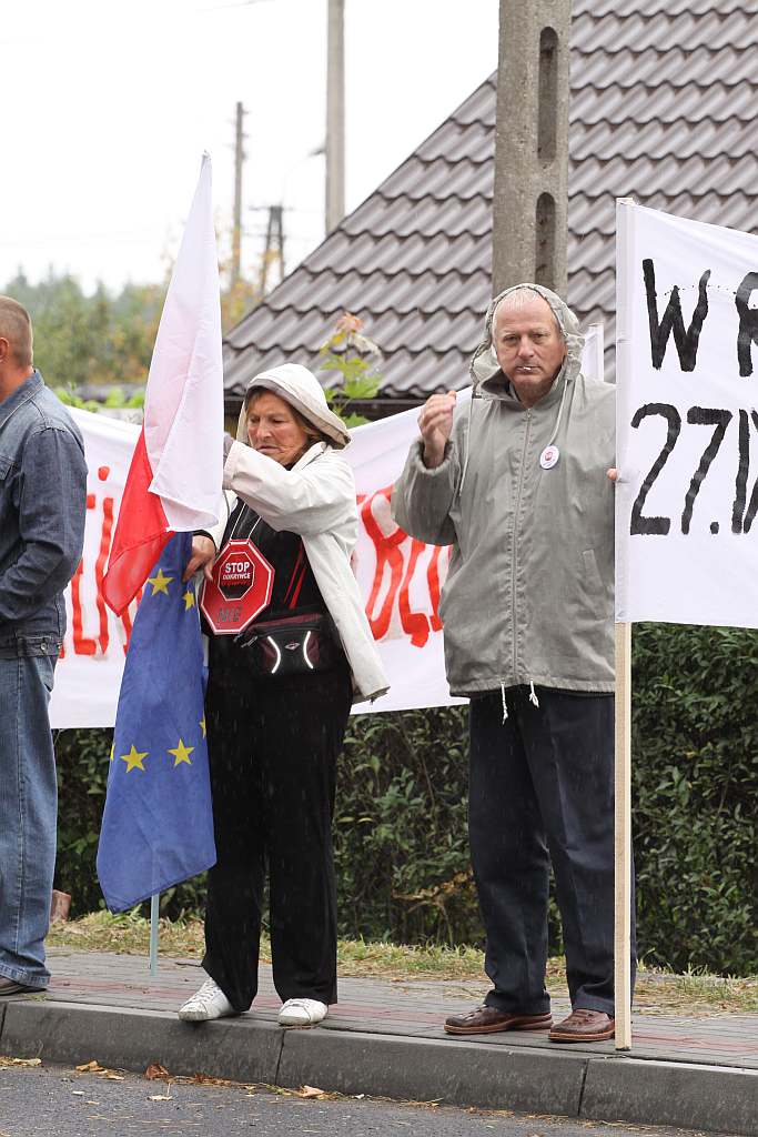 Protestowali na drodze