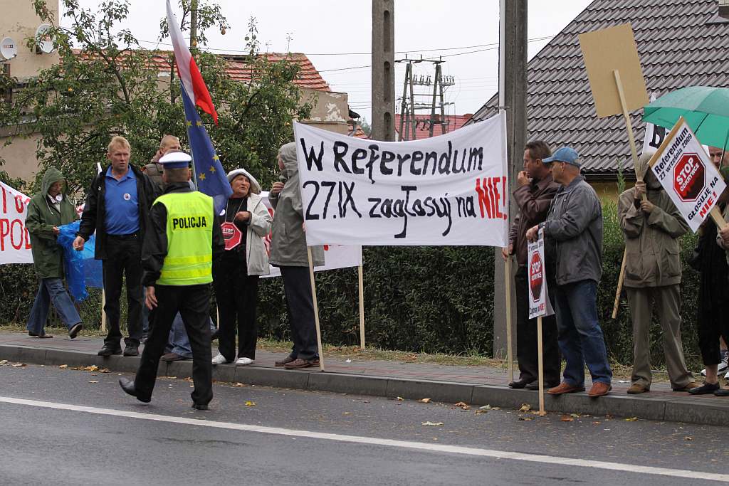 Protestowali na drodze