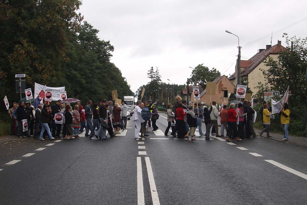 Protestowali na drodze