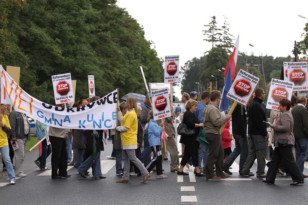 Protestowali na drodze