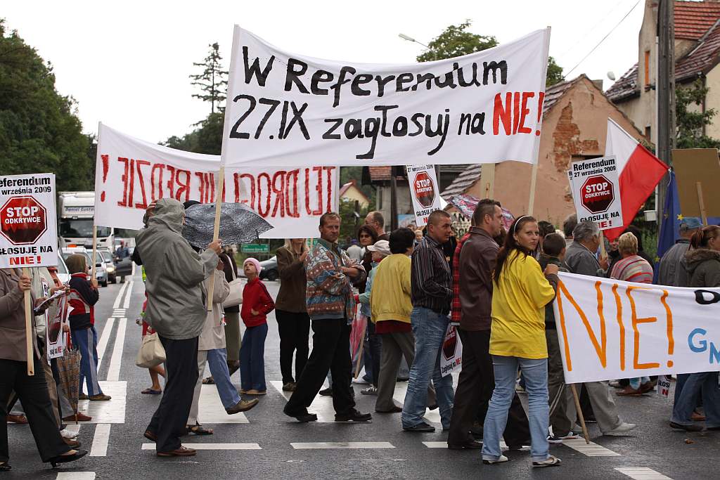 Protestowali na drodze