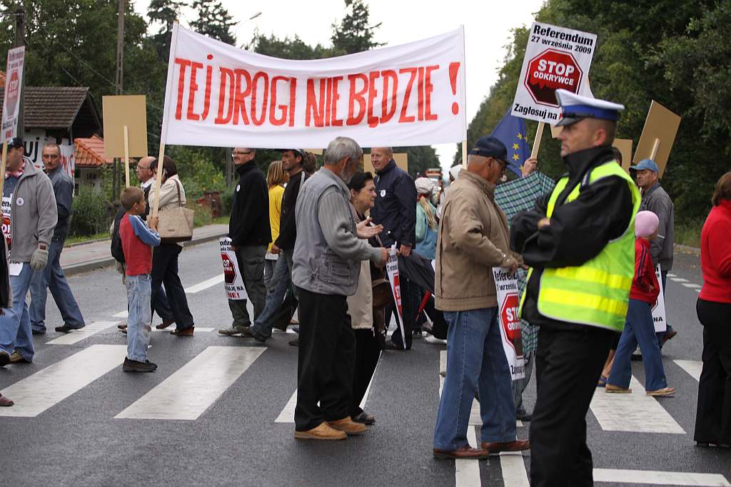 Protestowali na drodze
