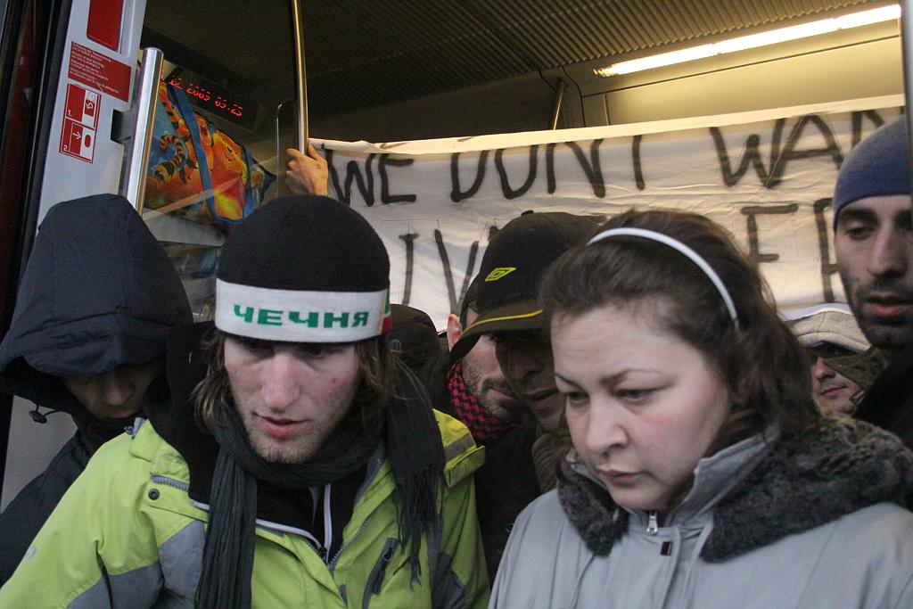 Azylanci na legnickim dworcu