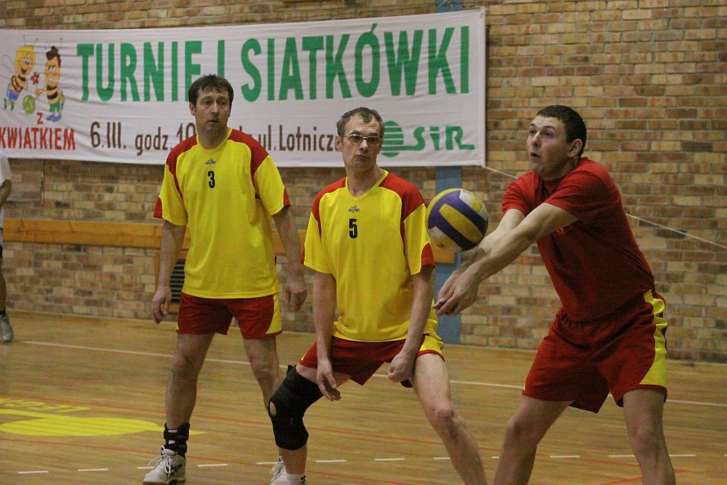Siatkówka z kwiatkiem