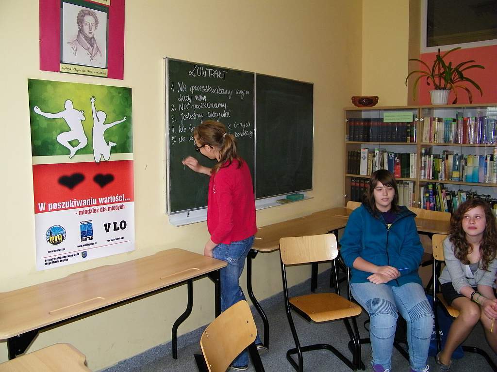 Licealiści pomagają młodszym