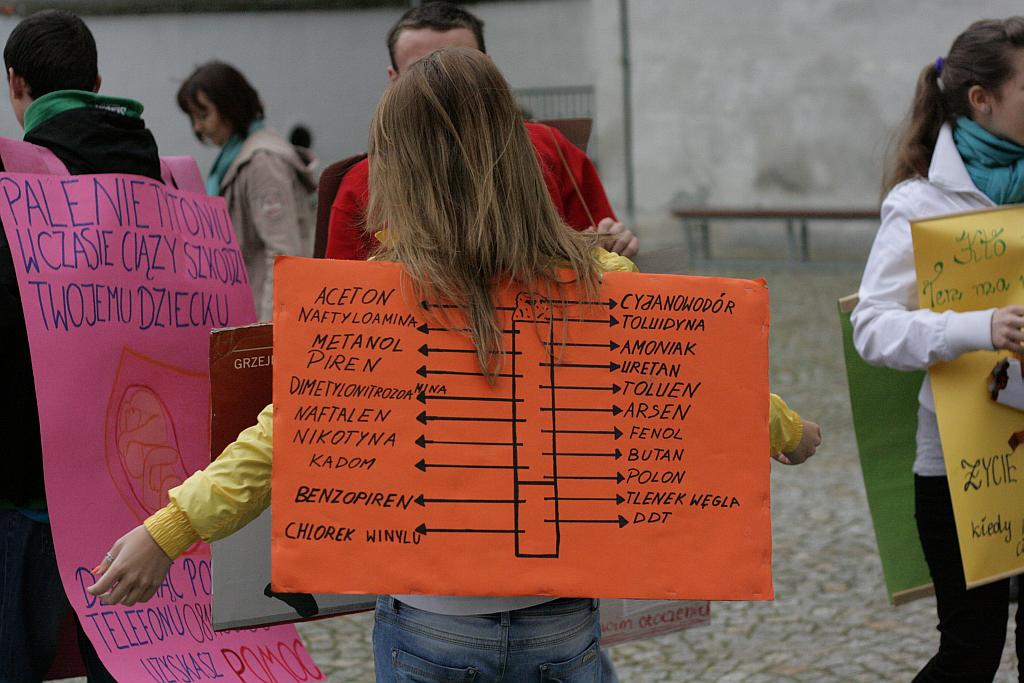 Protestowali przeciw paleniu tytoniu