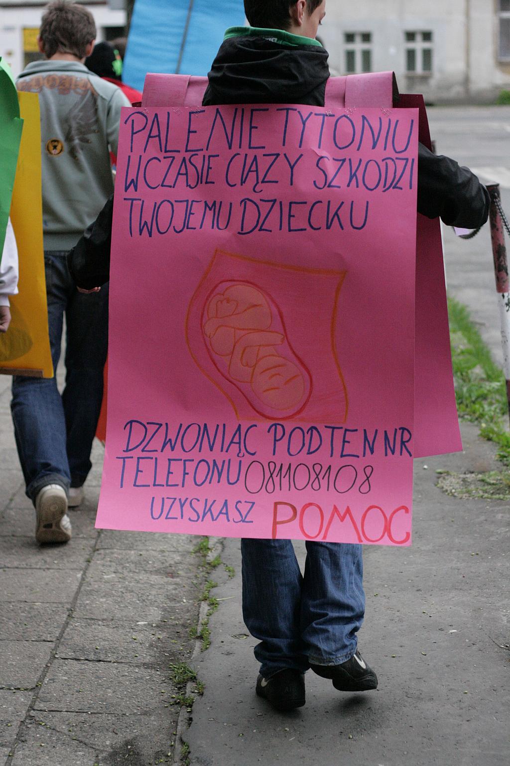 Protestowali przeciw paleniu tytoniu