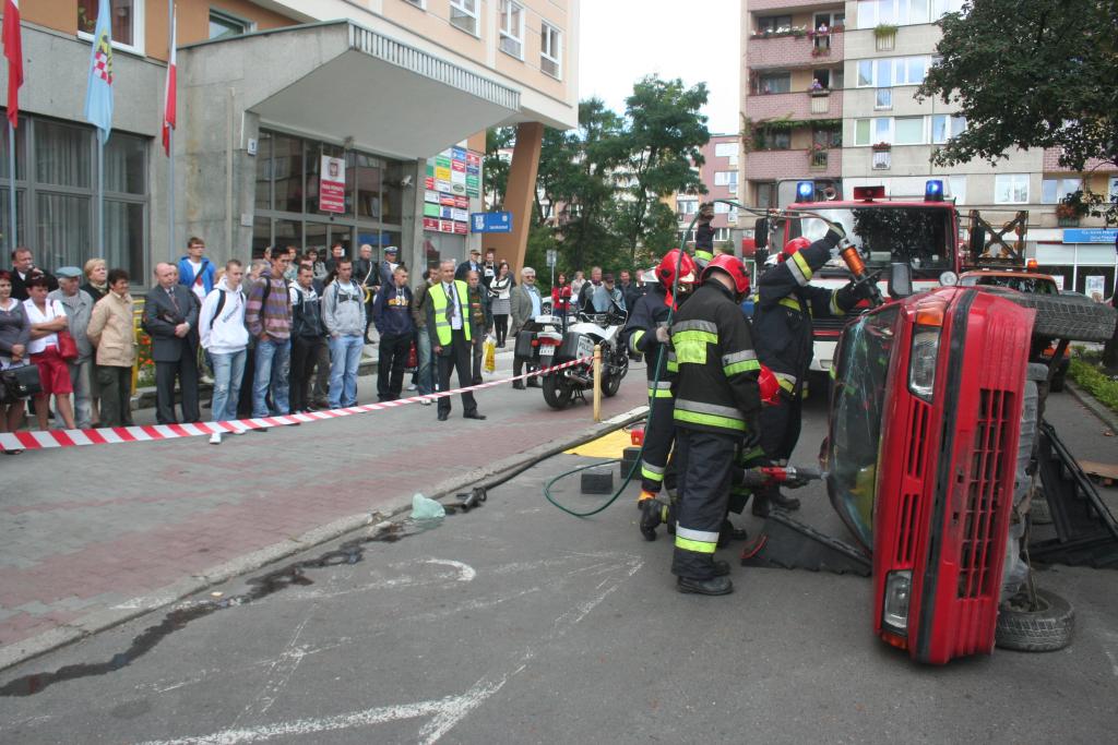 Wypadek przed starostwem