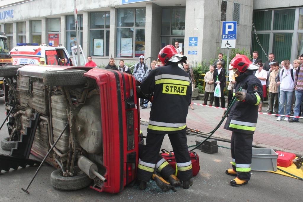 Wypadek przed starostwem