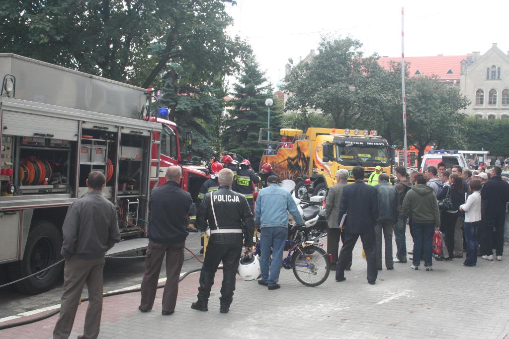 Wypadek przed starostwem
