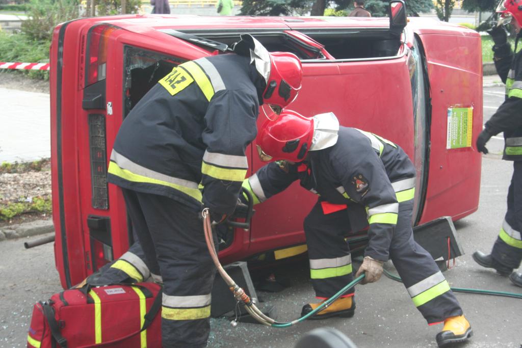 Wypadek przed starostwem