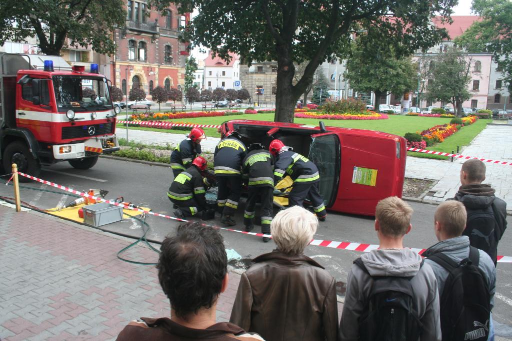 Wypadek przed starostwem
