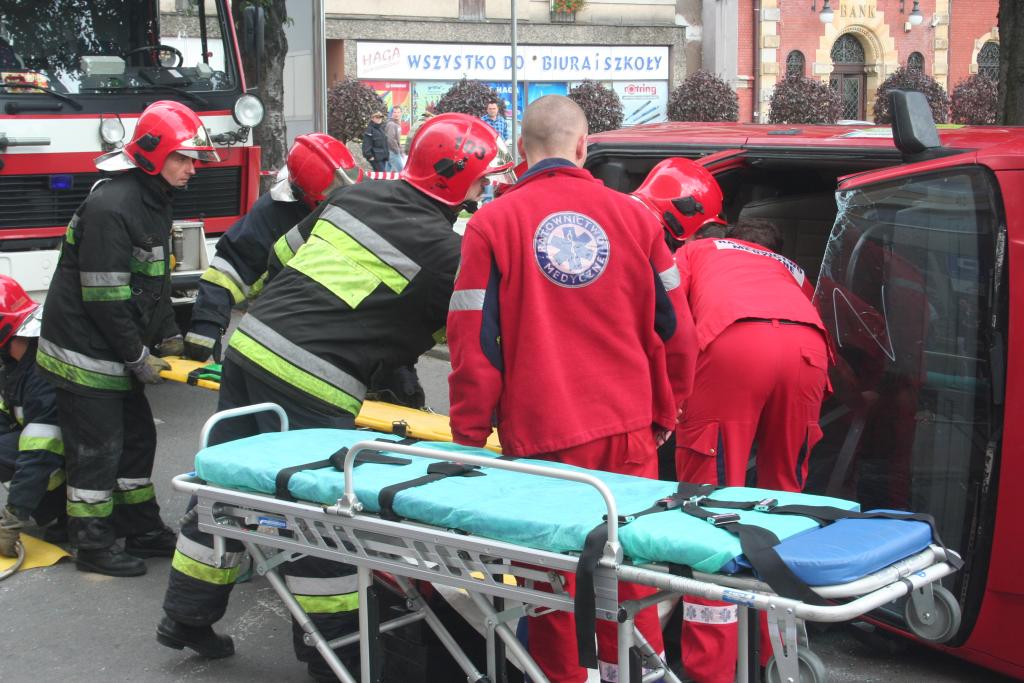 Wypadek przed starostwem