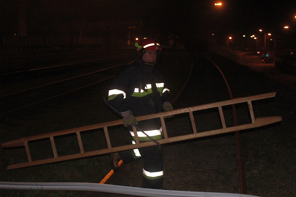 Pożar wagonu na bocznicy