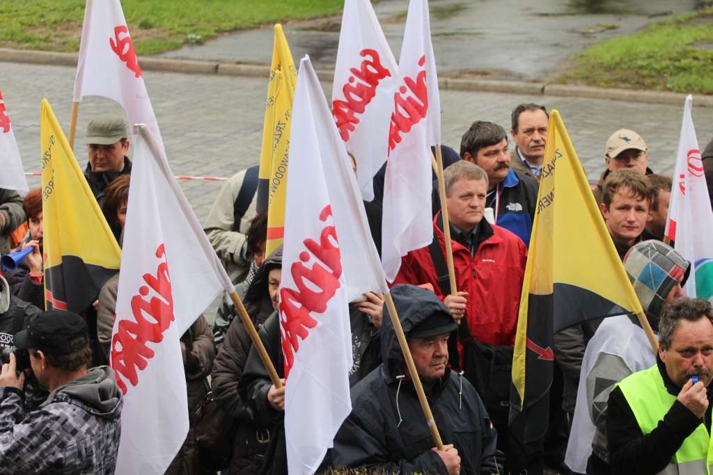 Związkowcy protestują we Wrocławiu