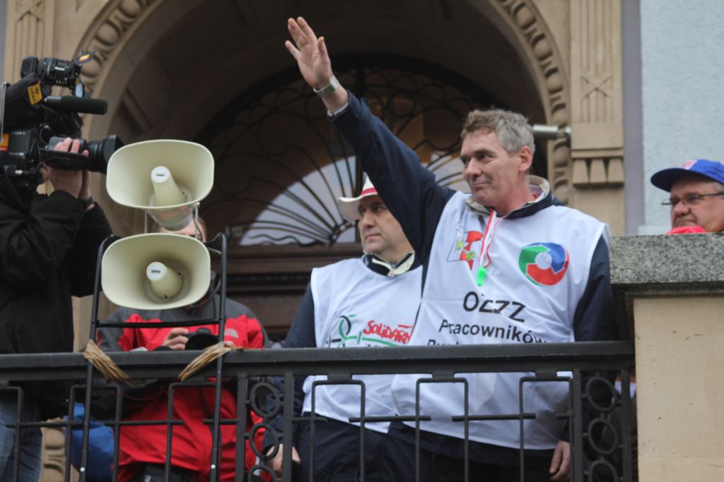 Związkowcy protestują we Wrocławiu