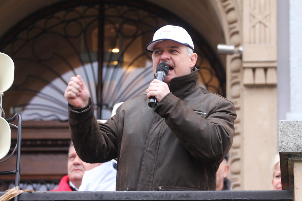 Związkowcy protestują we Wrocławiu