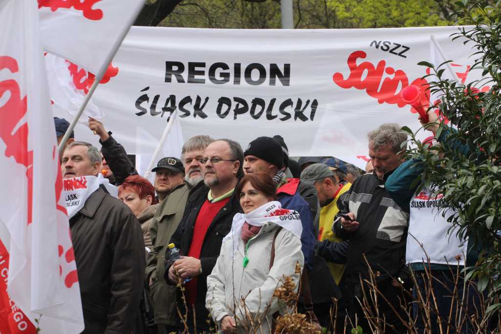 Związkowcy protestują we Wrocławiu