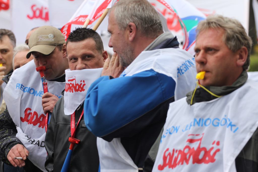 Związkowcy protestują we Wrocławiu