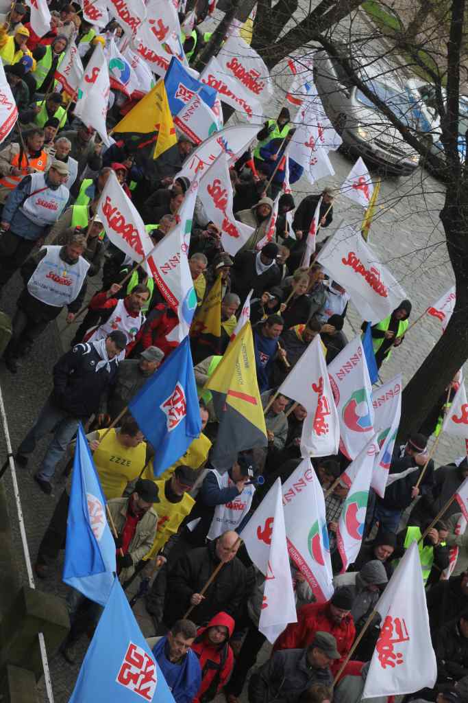 Związkowcy protestują we Wrocławiu