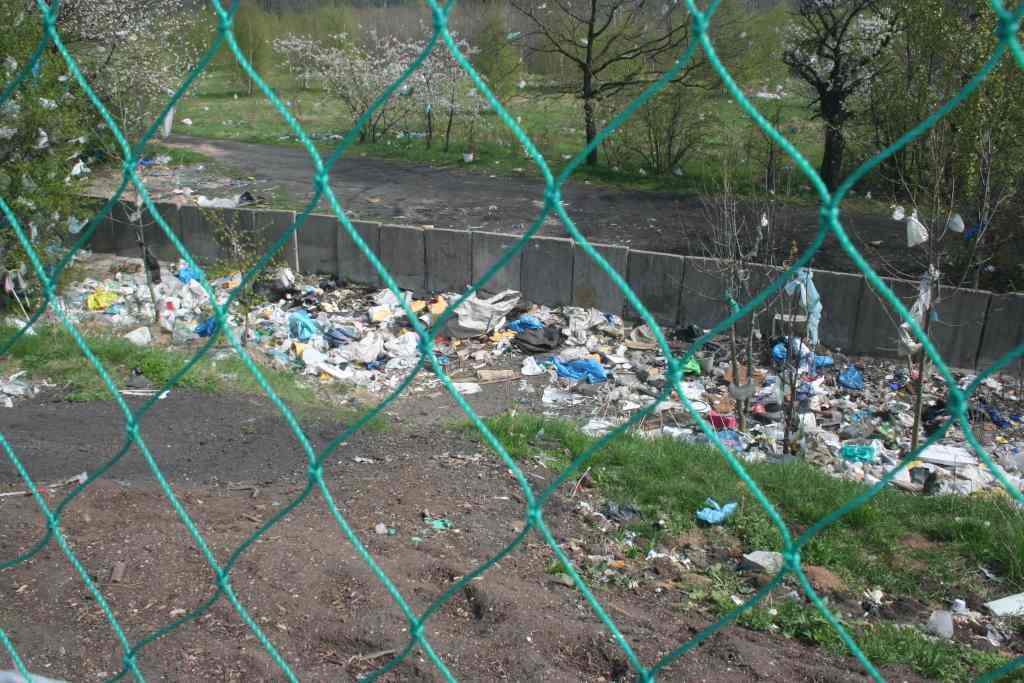 Śmieci wokół wysypiska