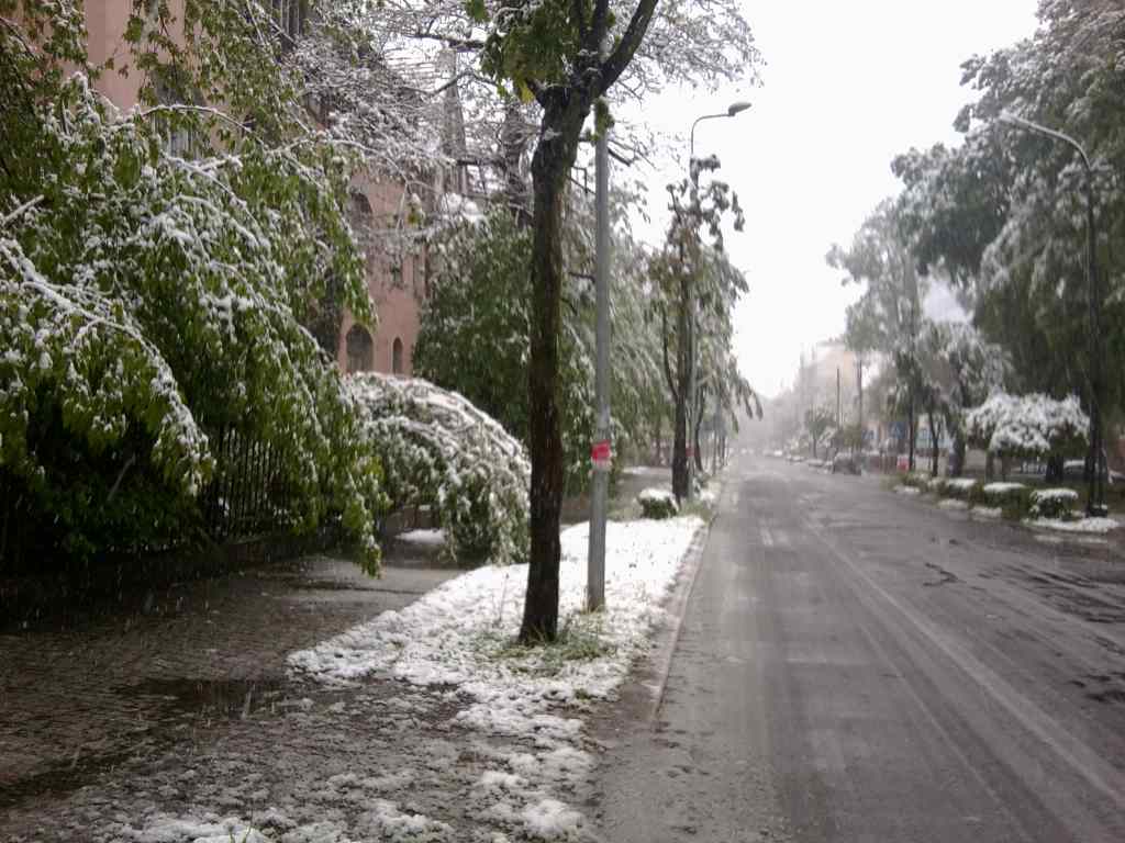 Zima w maju z kontaktu