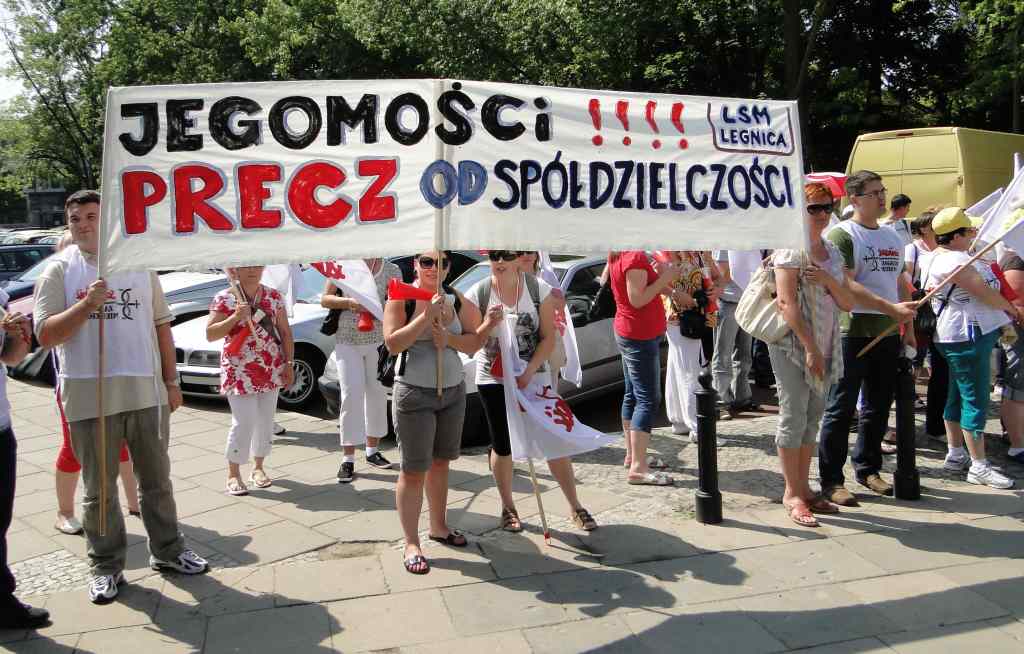 Związkowcy z Legnicy przed Sejmem