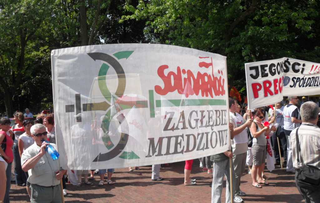 Związkowcy z Legnicy przed Sejmem