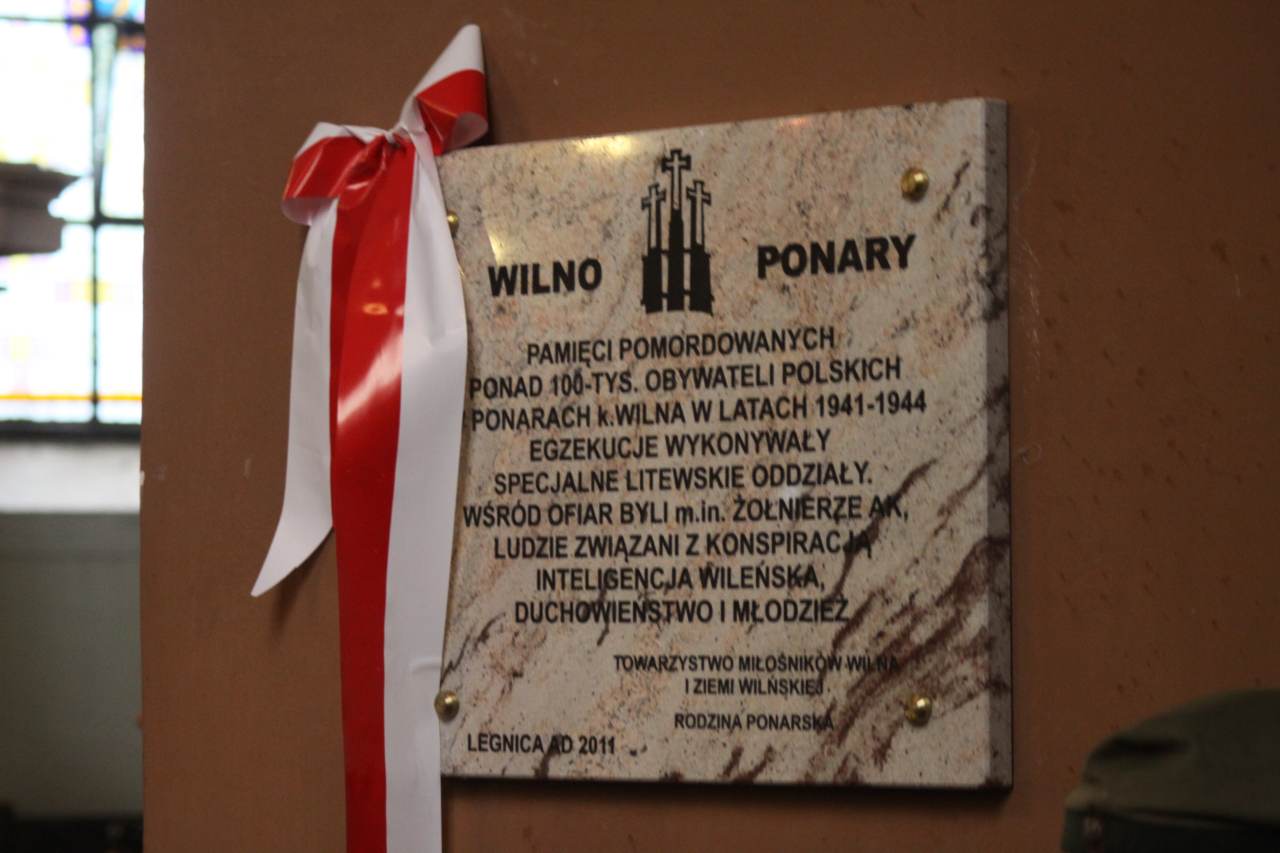 Uczcili pomordowanych w Ponarach