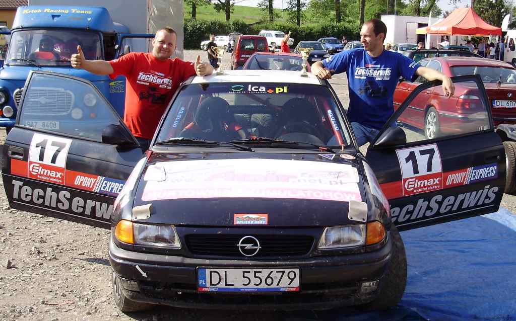Podium legnickich rajdowców