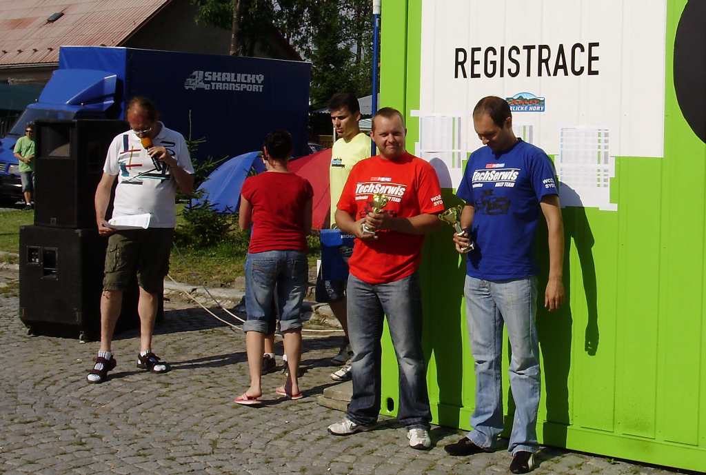 Podium legnickich rajdowców