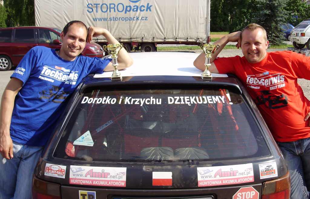 Podium legnickich rajdowców