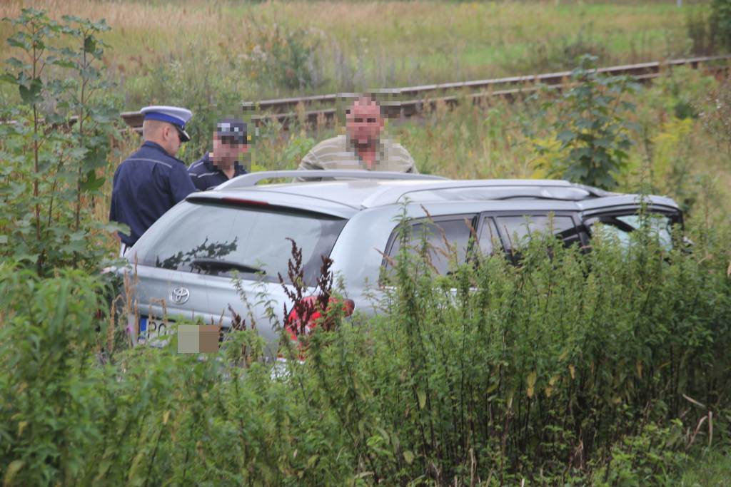 Wypadek przy zjeździe na A4
