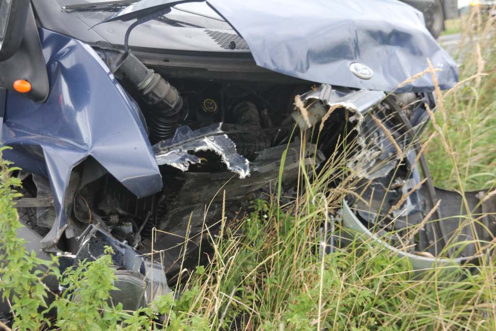 Wypadek przy zjeździe na A4