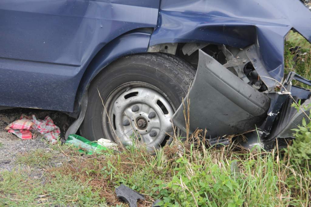 Wypadek przy zjeździe na A4