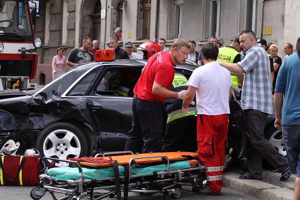 Wypadek na ul.Piastowskiej