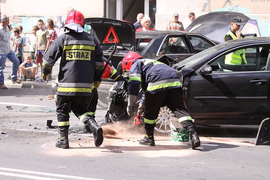 Wypadek na ul.Piastowskiej