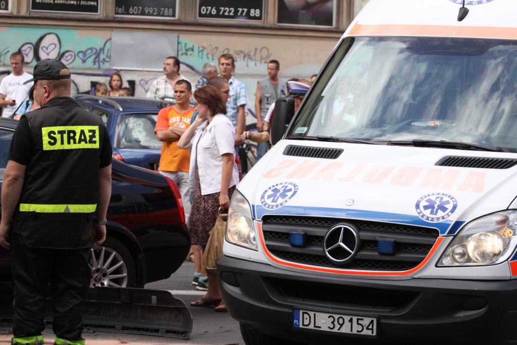 Wypadek na ul.Piastowskiej